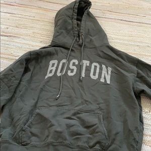 Boston olive green brandy Melville sweatshirt